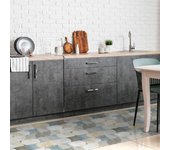 Tapetes de cocina de vinilo antideslizantes cemento artístico 180x50cm
