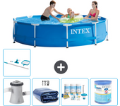 Paquete de piscina - intex - alrededor - 305x305x76 cm + accesorios a1630