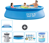 Paquete de piscina - intex - alrededor - 305x305x76 cm + accesorios a908