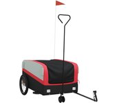 Remolque para bicicleta hierro negro y rojo 45 kg cfw21837