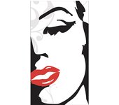 Sticker de refrigerador y lavaplatos, marilyn elegance decoración de icono de moda de belleza clásica, 180 cm x 100 cm
