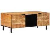 Mesa de café vidaxl 100x54x40 cm madera maciza de acacia