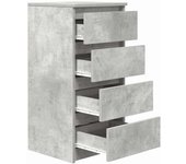 Aparador | aparador de comedor | armario de cocina de madera de ingeniería gris hormigón 37,5x35x76 cm cfw37359