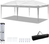 Tienda pop up 3x6m blanca plegable, tienda de recepción, tienda de recepción para camping y jardín sin lados