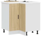 Gabinete de cocina esquinero de madera de roble porto sonoma