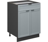 Vicco mueble bajo de cocina fame-line, azul claro-gris, 60 cm con cajón, sin encimera