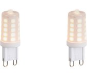 Set de 2 bombillas led g9 regulables opal 1,2 w 100 lm 2200 k