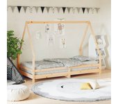 Estructura de cama infantil 90x190 cm madera maciza de pino
