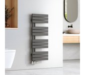 Emke secador de toallas plano de agua caliente, secador de toallas conexión lateral para, antracita 1041x400mm 456watts