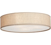 Soft plafón cilíndrico 50cm lino natural 3x e27
