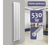 Calentador de toallas - montaje en pared, escalera, acero con recubrimiento de polvo, elección de tamaño y color - calentador de baño