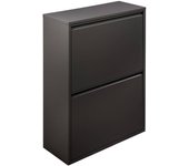 Contenedor de basura anukhatun, cubo de la basura, papelera para recogida selectiva de residuos, gabinete de basura, 60x25 h93 cm, negro