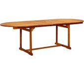 Mesa de comedor jardín madera maciza acacia (160-240)x100x75 cm