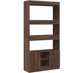 Aparador alto | aparador de comedor | armario de cocina madera de ingeniería roble marrón 92x33x180 cm cfw89967
