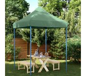 Carpa de recepción plegable retráctil verde 200x200x306 cm