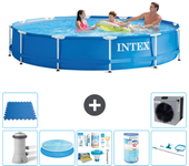 Paquete de piscina - intex - alrededor - 366x366x76 cm + accesorios a1794