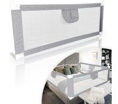 Barandilla de cama extra ancha de 200 cm, protección para cama para niños pequeños, accesorio de dormitorio para niños y niñas, barandilla de cama