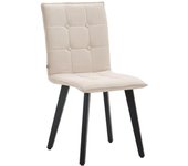 Silla miller tela crema negro