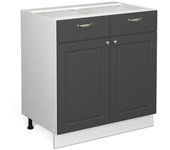 Vicco mueble bajo de cocina fame-line, antracita-oro, 80 cm sin encimera