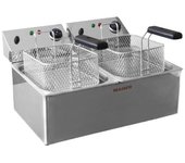 Freidora eléctrica de 6+6 litros maiser f8/6x2
