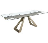 Mesa comedor extensible rectangular cristal templado 160/200/240 x 100 x 76