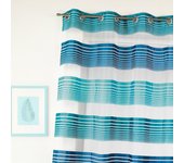 Visillo en organza a finas rayas horizontales