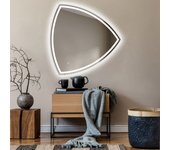 Espejo irregulares de bano con iluminación luz led (74x74cm) espejo de pared blanco frío interruptor táctil