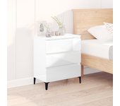 Aparador | aparador de comedor | armario de cocina de madera contrachapada blanco brillante 60x35x70 cm cfw72112