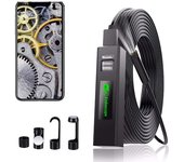 Endoscopio de 10 m, cámara de inspección endoscópica inalámbrica, boroscopio ip68 hd de 1200 p con 8 led para iphone, android, ipad, mac, pc y po