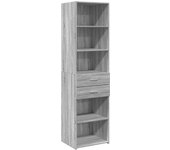 Aparador | aparador de comedor | armario de cocina de madera de ingeniería gris sonoma 50x42,5x185 cm cfw75497