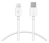 Cable de carga y datos usb-a a lightning 12 w, made for iphone, 1 m, blanco