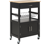 Beliani carrito de cocina lugo negro