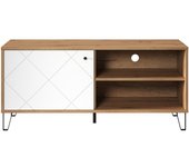 Mueble tv touch, aglomerado de melamina, blanco, epikasa