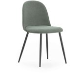 Pack de 4 sillas para cocina o comedor dalila tapizado textil verde, 48/80cm(alto) 49.5cm(