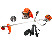 Desbrozadora gasolina 48cc barra fija 28mm + casco forestal + disco vidia