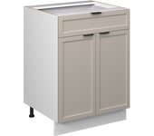 Vicco mueble bajo de cocina fame-line, grisbeige, 60 cm con cajón, sin encimera
