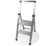 Escalón de 2 peldaños de aluminio pro extrafino