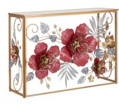 Consola multicolor de metal y espejo 108x36,8x80 cm