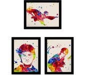 Pack de 3 posters para enmarcar harry potter poster acuarela lamina con imagenes de la pelicula harry potter papel 250 gr xerox marco blanco a4