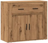 Aparador | aparador de comedor | armario de cocina madera de ingeniería roble artesanal 80x33x70 cm cfw71031