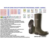 Dunlop bota agua goma profesiona -20ºc purofort nº41 460843-933