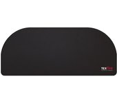 Alfombra semicircular multicapa ignífuga + aislante térmica de texfire, protector de suelo para chimenea o estufa (120x50 cm)