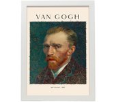 Nacnic lámina de autorretrato 1887 cuadros decorativos para tu hogar estampados impresiones de pared inspiradas en van gogh a3 con marcos blanco