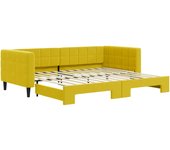 Sofá cama nido terciopelo amarillo 90x200 cm