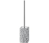 Gedy scopino-portascopino new martina grigio-argento ceramica 47x9x9 cm
