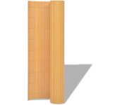 Panel de valla de jardín de doble cara pvc 150x500 cm gris amarillo plástico