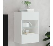 Mueble tv de pared con luces led blancas 40x30x60,5 cm
