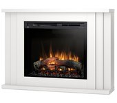 Paria - chimenea led eléctrica independiente - 28' - blanco mate - 118 x 86 x 27.5