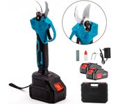 Tijeras de podar eléctricas inalámbricas, tijeras de podar a batería, tijeras de podar eléctricas con 2 baterías de 21 v para podar árboles frutales