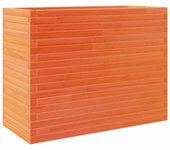 Jardinera madera maciza de pino marrón cera 90x40x68,5 cm